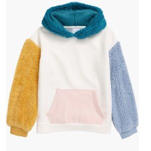 Open Edit Nordstrom Hoodie Sweatshirt Sweater Colorblock Fleece Girl Size 7
